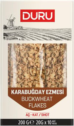 Duru Karabuğday Ezmesi Aç-Kat 200 g (10 Adet x 20 Gram) - Yüksek Lifli, Şeker İlavesiz ve Glutensiz Beslenmeye Uygun Pratik Kahvaltı