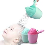 Durulama Şampuan Durulama Bebek Durulama Kupası Bebek Banyo Durulama Saç Kabı Bebek Gözlerini Korumak için Yıkayın (Yeşil)