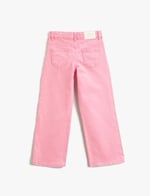 Düz Paça Cepli Rahat Kesim Kot Pantolon - Straight Jean Beli Ayarlanabilir Lastikli