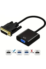 DVI To VGA Dönüştürücü HD 1080 P DVI Erkek 24+1 Pin VGA Dişi Video Kablosu HDTV PS3 PS4 PC İçin Siyah