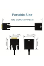 DVI To VGA Dönüştürücü HD 1080 P DVI Erkek 24+1 Pin VGA Dişi Video Kablosu HDTV PS3 PS4 PC İçin Siyah