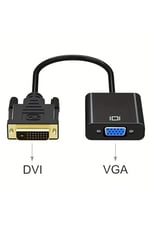 DVI To VGA Dönüştürücü HD 1080 P DVI Erkek 24+1 Pin VGA Dişi Video Kablosu HDTV PS3 PS4 PC İçin Siyah