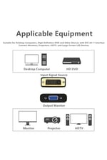 DVI To VGA Dönüştürücü HD 1080 P DVI Erkek 24+1 Pin VGA Dişi Video Kablosu HDTV PS3 PS4 PC İçin Siyah