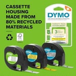 DYMO LetraTag Plastik Şerit (12 mm X 4 mt), Beyaz (59422)