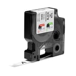 DYMO Rhino Band endüstri Nylonetiketten, 24 mm x 3,5 m, siyah/beyaz 12 mm x 3,5 m