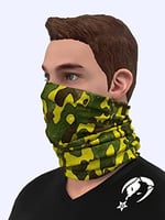 e taktik Extreme Sarı Kamuflaj Desenli Boyunluk Buff Bandana Saç Bandı Balaclava Yüz Maskesi