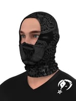 e taktik Extreme Siyah Kurt Kamuflaj Desenli Boyunluk Buff Bandana Saç Bandı Balaclava Yüz Maskesi