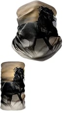 e taktik Multifunctional Black Horse Seamless Knitting UV+ Neckerwear Face Mask Headband Bandana Do Rag Hairband