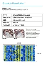 e taktik Multifunctional Blue-Red Marbling Art Seamless Knitting UV+ Neckerwear Face Mask Headband Bandana Do Rag Hairband
