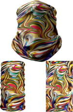 e taktik Multifunctional Colored Marbling Seamless Knitting UV+ Neckerwear Face Mask Headband Bandana Do Rag Hairband