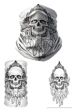 e taktik Multifunctional Feathered Skull Seamless Knitting UV+ Neckerwear Face Mask Headband Bandana Do Rag Hairband