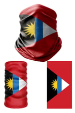 e taktik Multifunctional Flag of Antigua And Barbuda Seamless UV+Face Mask Headband Bandana Do Rag Hairband
