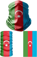 e taktik Multifunctional Flag of Azerbaijan Seamless UV+Face Mask Headband Bandana Do Rag Hairband