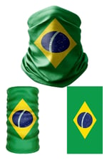 e taktik Multifunctional Flag of Bandeira do Brasil Seamless UV+Face Mask Headband Bandana Do Rag Hairband
