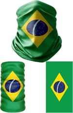e taktik Multifunctional Flag of Bandeira do Brasil Seamless UV+Face Mask Headband Bandana Do Rag Hairband