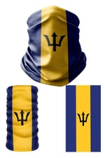 e taktik Multifunctional Flag of Barbados Seamless UV+Face Mask Headband Bandana Do Rag Hairband