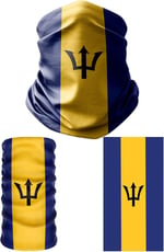 e taktik Multifunctional Flag of Barbados Seamless UV+Face Mask Headband Bandana Do Rag Hairband