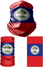 e taktik Multifunctional Flag of Belize Seamless UV+Face Mask Headband Bandana Do Rag Hairband