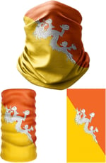 e taktik Multifunctional Flag of Bhutan Seamless UV+Face Mask Headband Bandana Do Rag Hairband