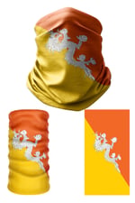 e taktik Multifunctional Flag of Bhutan Seamless UV+Face Mask Headband Bandana Do Rag Hairband