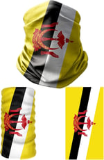 e taktik Multifunctional Flag of Brunei Seamless UV+Face Mask Headband Bandana Do Rag Hairband