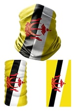 e taktik Multifunctional Flag of Brunei Seamless UV+Face Mask Headband Bandana Do Rag Hairband