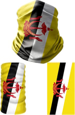 e taktik Multifunctional Flag of Brunei Seamless UV+Face Mask Headband Bandana Do Rag Hairband