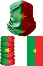 e taktik Multifunctional Flag of Burkina Faso Seamless UV+Face Mask Headband Bandana Do Rag Hairband