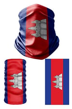 e taktik Multifunctional Flag of Cambodia Seamless UV+Face Mask Headband Bandana Do Rag Hairband