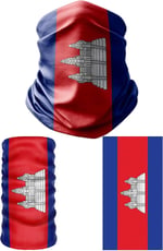 e taktik Multifunctional Flag of Cambodia Seamless UV+Face Mask Headband Bandana Do Rag Hairband