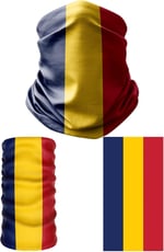 e taktik Multifunctional Flag of Chad Seamless UV+Face Mask Headband Bandana Do Rag Hairband