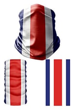 e taktik Multifunctional Flag of Costa Rica Seamless UV+Face Mask Headband Bandana Do Rag Hairband