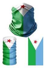 e taktik Multifunctional Flag of Djibouti Seamless UV+Face Mask Headband Bandana Do Rag Hairband