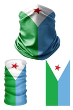 e taktik Multifunctional Flag of Djibouti Seamless UV+Face Mask Headband Bandana Do Rag Hairband
