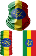 e taktik Multifunctional Flag of Ethiopia Seamless UV+Face Mask Headband Bandana Do Rag Hairband