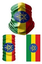 e taktik Multifunctional Flag of Ethiopia Seamless UV+Face Mask Headband Bandana Do Rag Hairband
