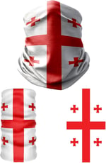 e taktik Multifunctional Flag of Georgia Seamless UV+Face Mask Headband Bandana Do Rag Hairband