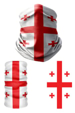 e taktik Multifunctional Flag of Georgia Seamless UV+Face Mask Headband Bandana Do Rag Hairband