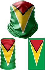e taktik Multifunctional Flag of Guyana Seamless UV+Face Mask Headband Bandana Do Rag Hairband