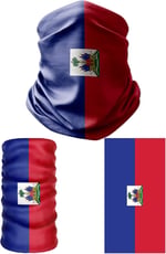 e taktik Multifunctional Flag of Haiti Seamless UV+Face Mask Headband Bandana Do Rag Hairband