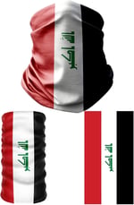 e taktik Multifunctional Flag of Iraq Seamless UV+Face Mask Headband Bandana Do Rag Hairband