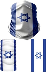 e taktik Multifunctional Flag of Israel Seamless UV+Face Mask Headband Bandana Do Rag Hairband