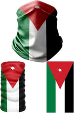 e taktik Multifunctional Flag of Jordan Seamless UV+Face Mask Headband Bandana Do Rag Hairband