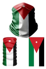 e taktik Multifunctional Flag of Jordan Seamless UV+Face Mask Headband Bandana Do Rag Hairband