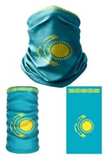 e taktik Multifunctional Flag of Kazakhstan Seamless UV+Face Mask Headband Bandana Do Rag Hairband