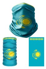 e taktik Multifunctional Flag of Kazakhstan Seamless UV+Face Mask Headband Bandana Do Rag Hairband