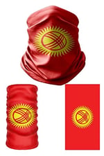 e taktik Multifunctional Flag of Kyrgzstan Seamless UV+Face Mask Headband Bandana Do Rag Hairband