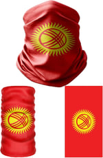 e taktik Multifunctional Flag of Kyrgzstan Seamless UV+Face Mask Headband Bandana Do Rag Hairband
