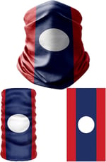 e taktik Multifunctional Flag of Laos Seamless UV+Face Mask Headband Bandana Do Rag Hairband