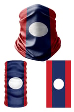 e taktik Multifunctional Flag of Laos Seamless UV+Face Mask Headband Bandana Do Rag Hairband